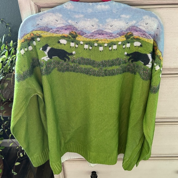 Women’s Sweater XL Cardigan Button Up Sheep Dog England - Picture 2 of 2